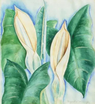 Still Life of Hawaiian Lilies,1975 - McNaught Fine Art - Ivory