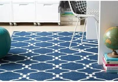 Mulberry Rug - Navy/Ivory - Blue - Blue