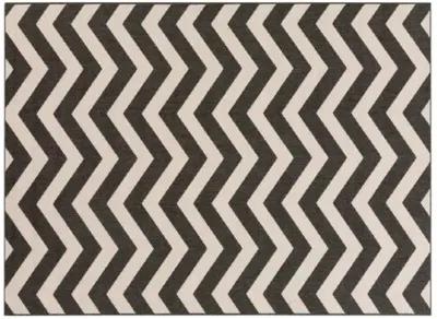 Chevron Outdoor Rug - Green - Brown - Brown