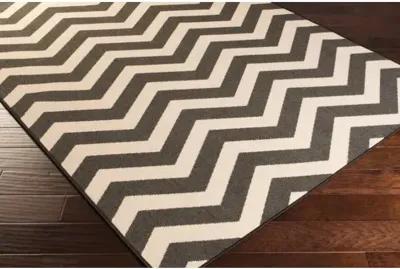 Chevron Outdoor Rug - Green - Brown - Brown