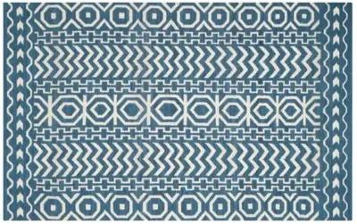 Adella Flat-Weave Rug - Blue - Blue