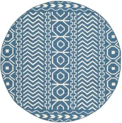 Adella Flat-Weave Rug - Blue - Blue