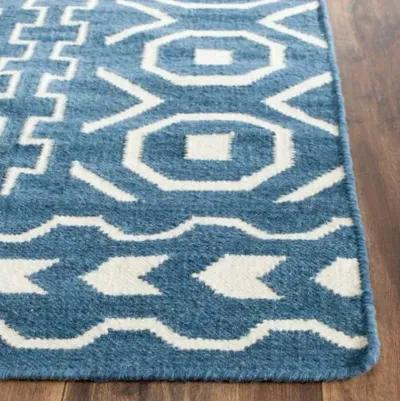 Adella Flat-Weave Rug - Blue - Blue