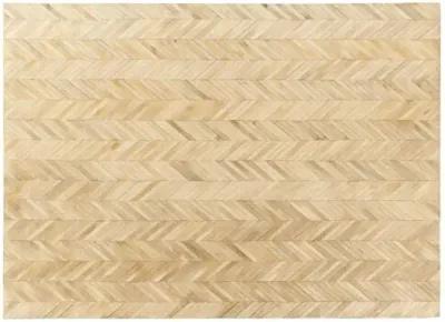 Stitched Herringbone Hide Rug - Ivory - Exquisite Rugs - Handcrafted - Ivory