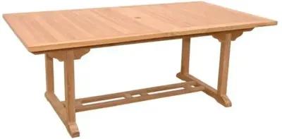 Valencia Outdoor Extension Dining Table - Natural Teak