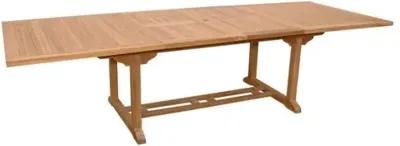 Valencia Outdoor Extension Dining Table - Natural Teak