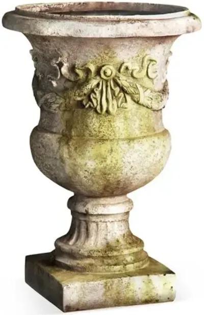 24" Giardino Outdoor Urn - White Moss - Beige