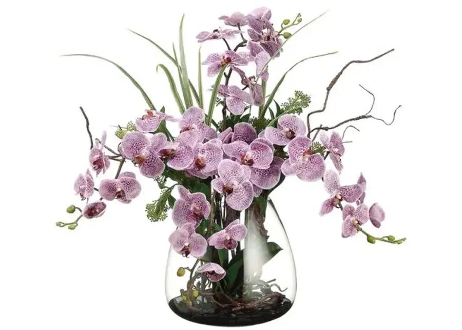 25" Phalaenopsis in Vase - Faux - Pink