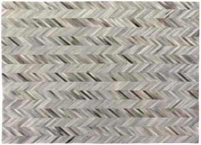 Stitched Herringbone Hide Rug - Silver - Exquisite Rugs - Gray - Gray