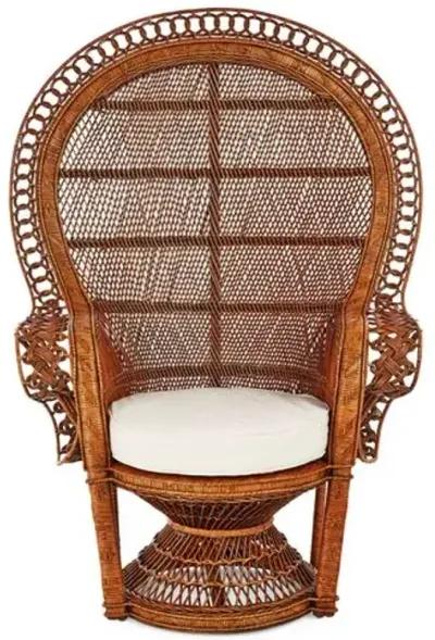 Peacock Accent Chair - Natural - Brown, Comfortable, Durable, Cushioned