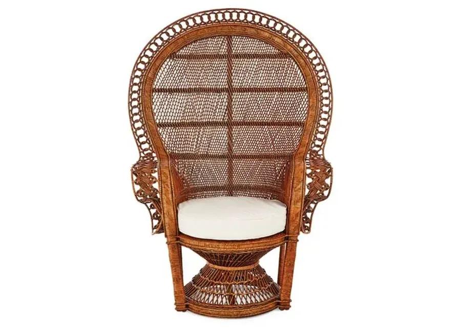 Peacock Accent Chair - Natural - Brown, Comfortable, Durable, Cushioned