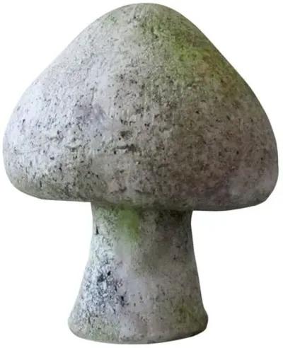 8" Wild Mushroom - White Moss - Gray