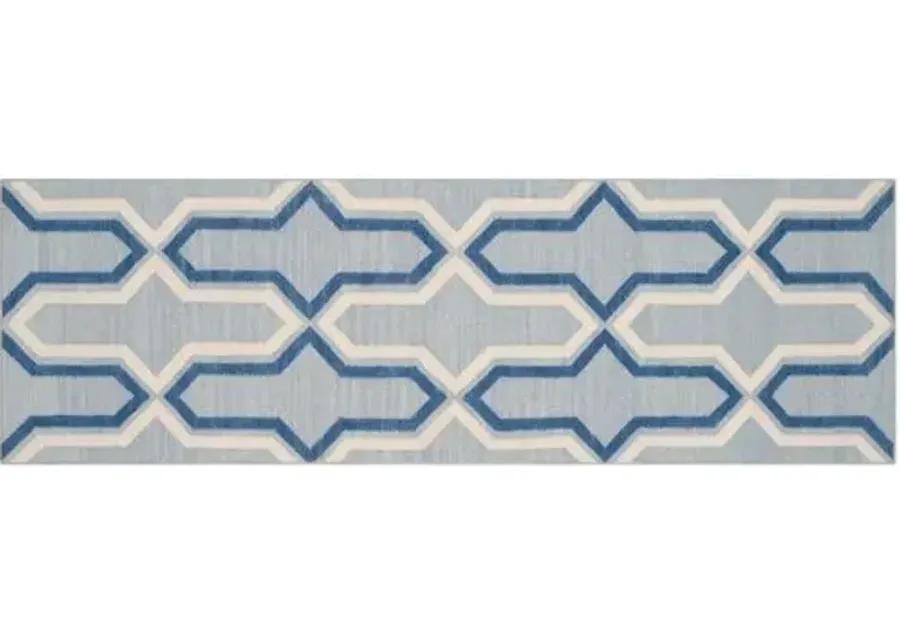 Celeste Dhurrie Rug - Blue - Blue