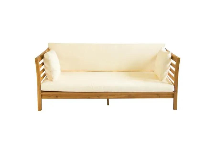 Sandy Outdoor Daybed - Natural/White - Comfortable, Sturdy