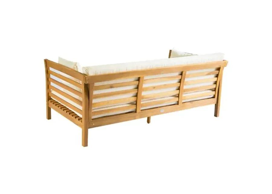 Sandy Outdoor Daybed - Natural/White - Comfortable, Sturdy