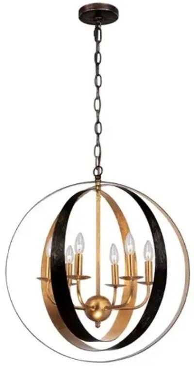 Luna Sphere Chandelier - Gold/Bronze - Crystorama