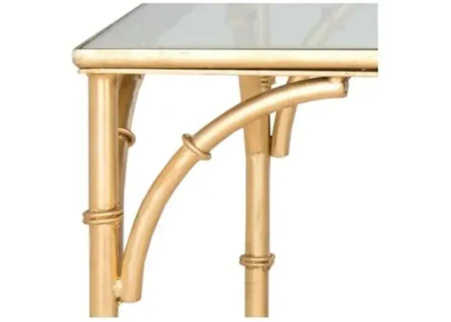 Dru Coffee Table - Gold - Clear