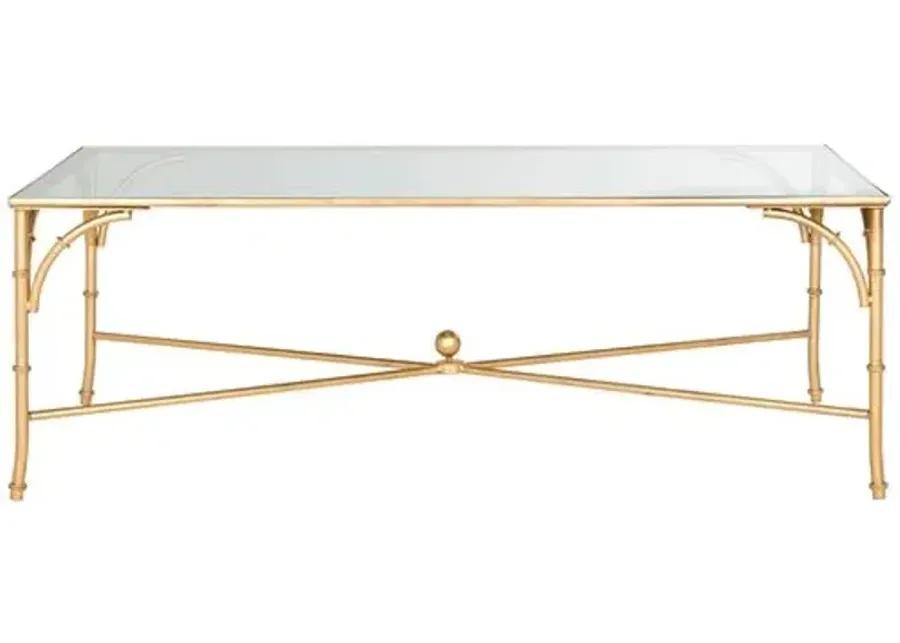 Dru Coffee Table - Gold - Clear