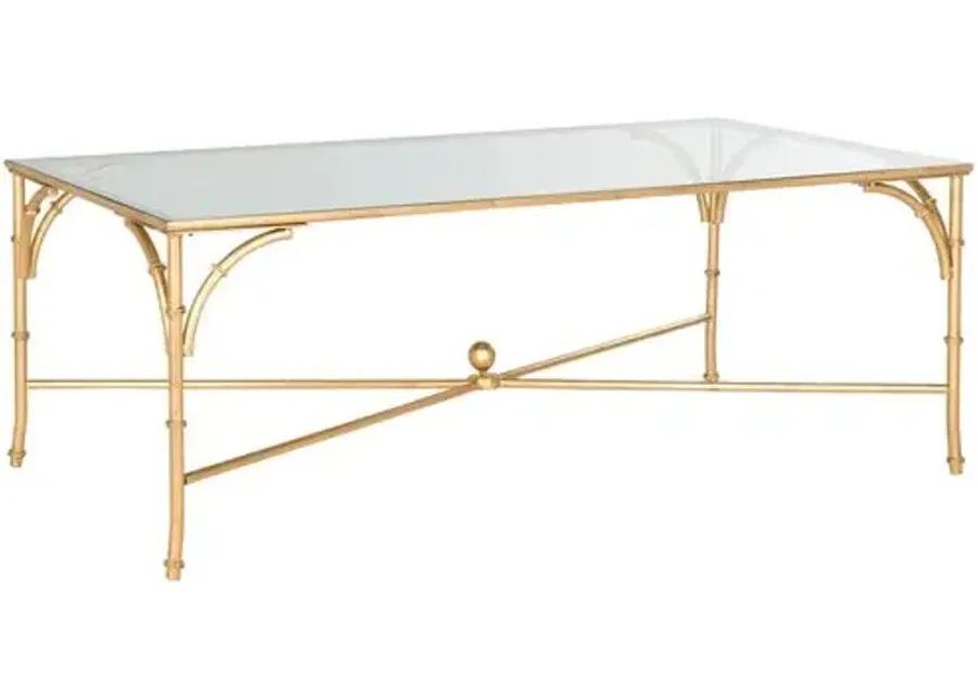 Dru Coffee Table - Gold - Clear