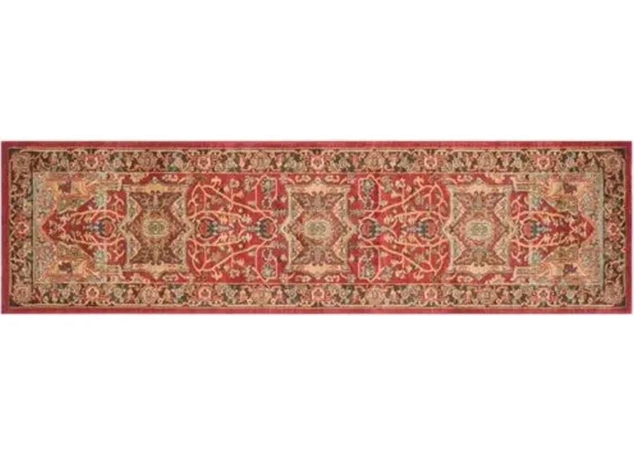 Avila Rug - Natural/Navy - Red - Red