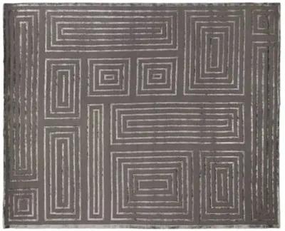 Velvet Maze Block Rug - Charcoal - Exquisite Rugs - Gray - Gray