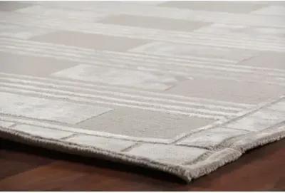 Metro Stripe Velvet Rug - Light Beige - Exquisite Rugs - Beige