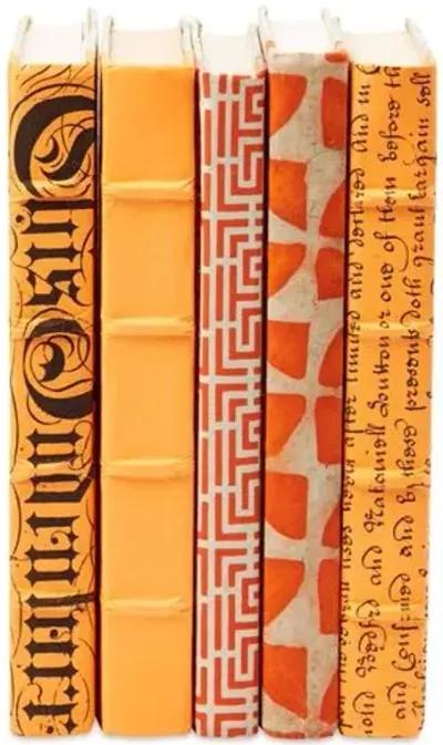 Set of 5 Designer Books - Orange