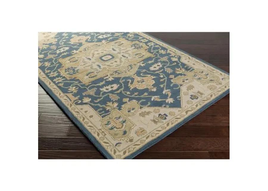 Kalle Rug - Navy/Beige - Beige