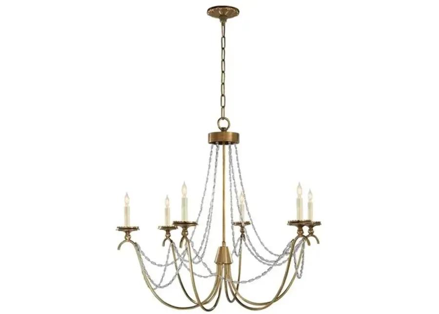 Visual Comfort - Marigot Chandelier - Antique Brass - Gold