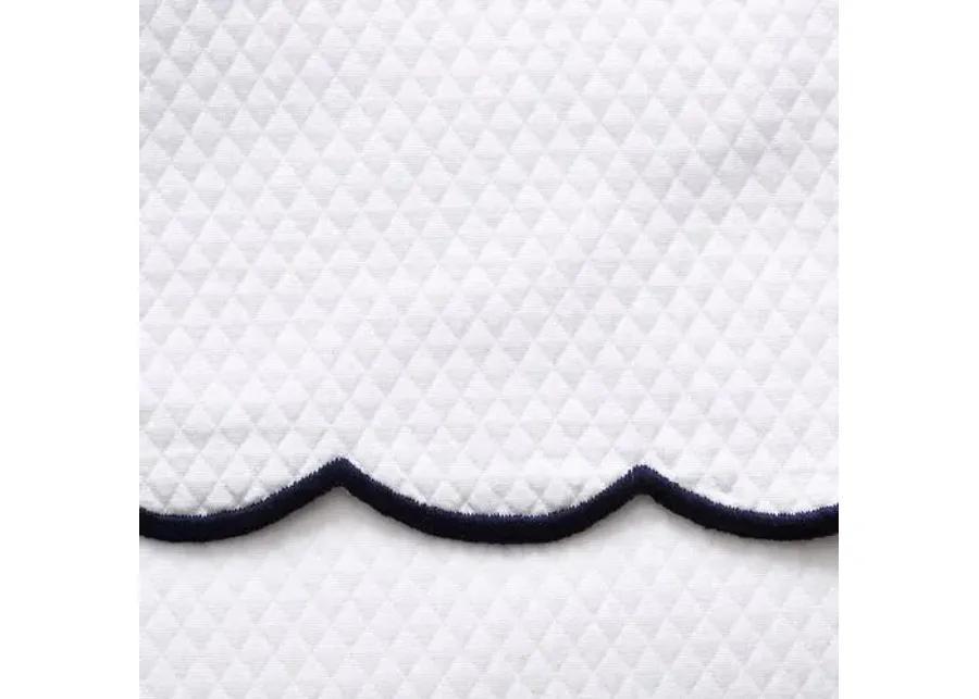 Isabel Scalloped Coverlet - Navy - Belle Epoque - Blue