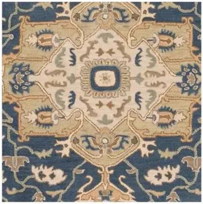 Kalle Rug - Navy/Beige - Beige