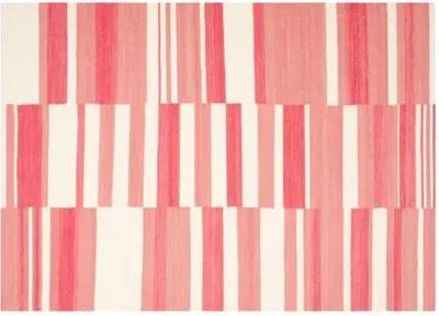 Arlin Flat-Weave Rug - Pink/Ivory - Pink