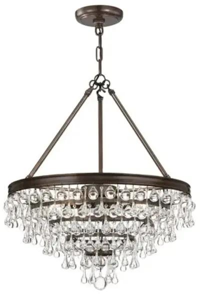 6-Light Chandelier - Vibrant Bronze - Crystorama - Brown