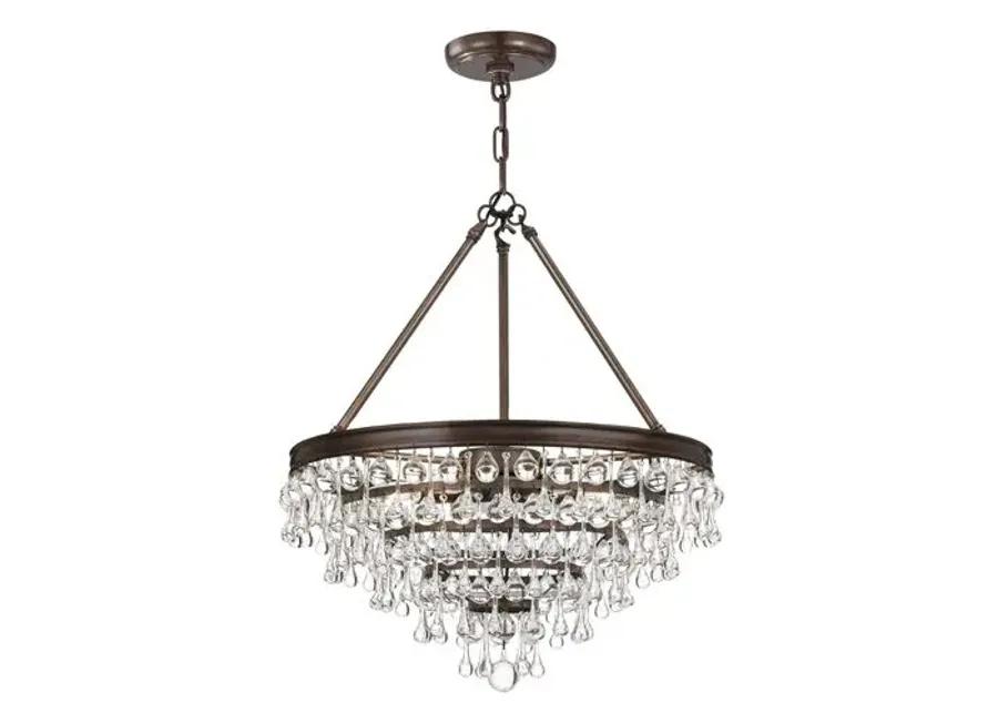 6-Light Chandelier - Vibrant Bronze - Crystorama - Brown