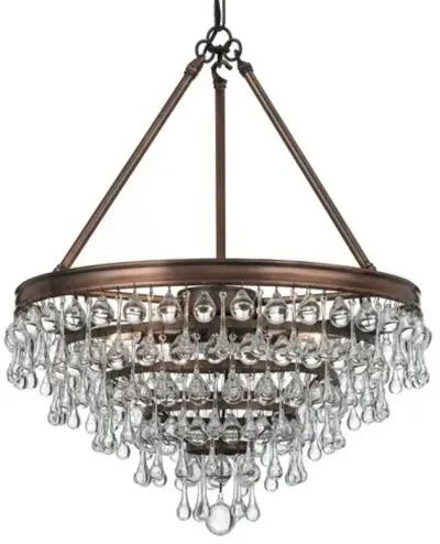 6-Light Chandelier - Vibrant Bronze - Crystorama - Brown