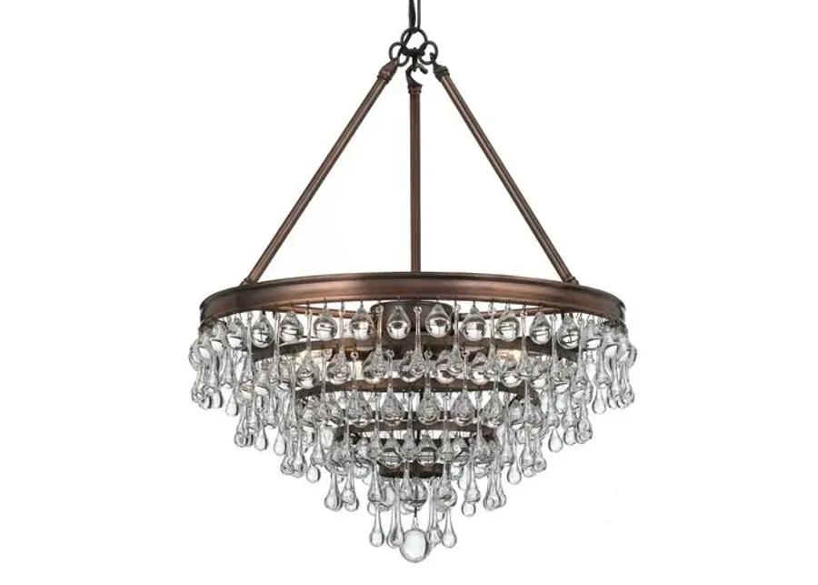 6-Light Chandelier - Vibrant Bronze - Crystorama - Brown