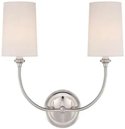 2-Light Sconce - Polished Nickel - Crystorama - Silver