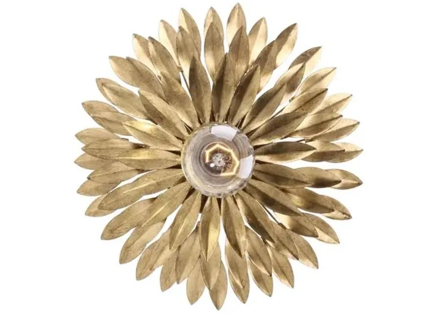 1-Light Semi-Flush - Antique Gold - Crystorama