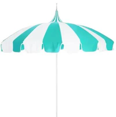 Pagoda Patio Umbrella - Aruba/White - Blue