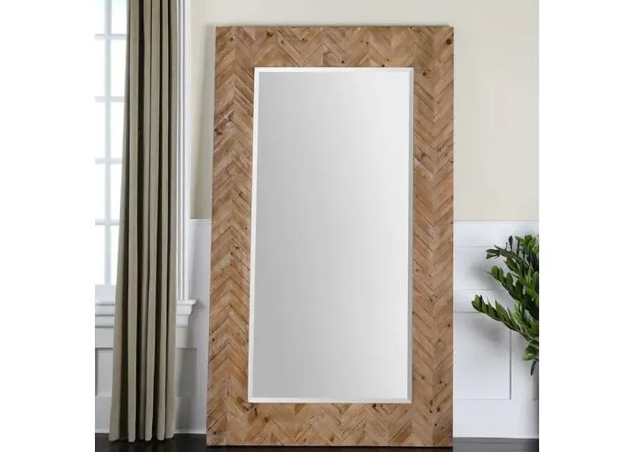 Mayville Floor Mirror - Natural - Gray