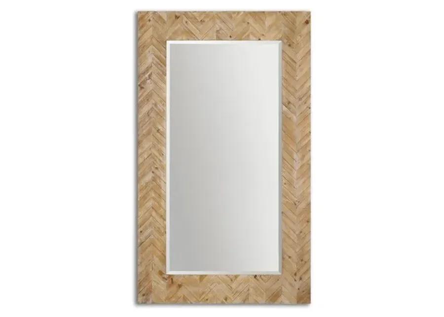 Mayville Floor Mirror - Natural - Gray