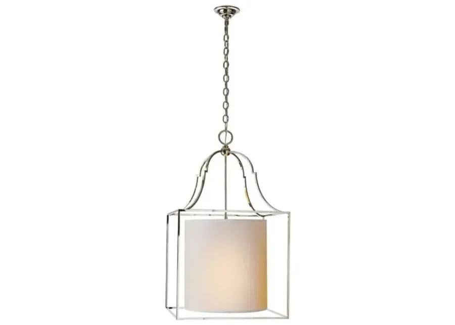 Visual Comfort - Gustavian Lantern - Polished Nickel - Silver