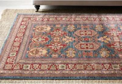 Alfie Rug - Blue - Red - Red