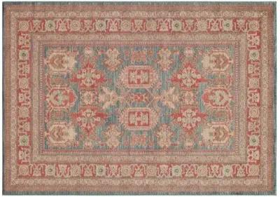 Alfie Rug - Blue - Red - Red