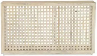 Driftwood Lattice Console - Global Views - Beige