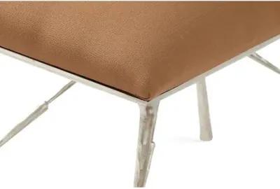 Spike Bench with Muslin Cushion - Global Views - Beige