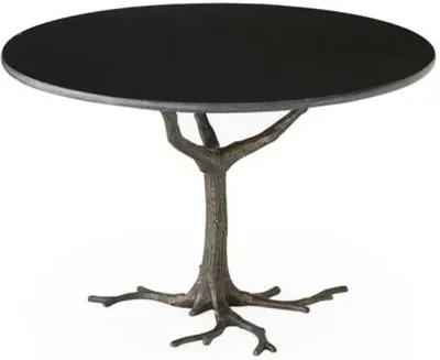 Faux Bois 41" Dining Table - Granite/Iron - Global Views