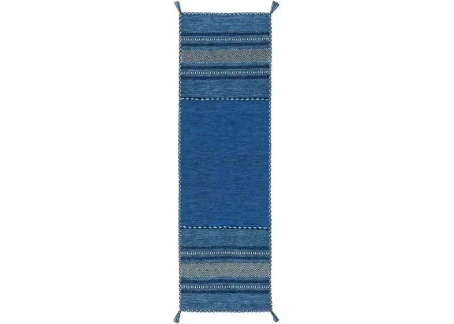 Jalo Flat-Weave Rug - Blue - Blue