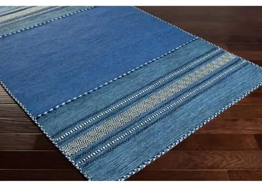 Jalo Flat-Weave Rug - Blue - Blue