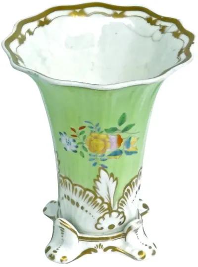 Porcelain Antique Flared Flower Vase - Vermilion Designs - Green